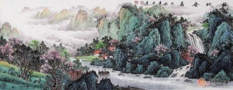 客廳沙發(fā)墻掛什么畫？宋唐手繪國畫裝飾旺財好運來！