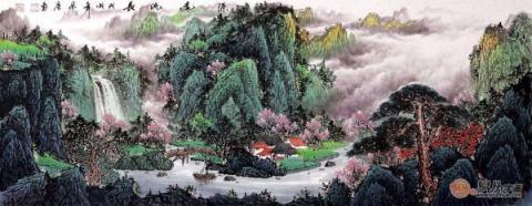 辦公室掛什么畫風(fēng)水好？畫家宋唐山水畫裝飾美景財(cái)運(yùn)旺！