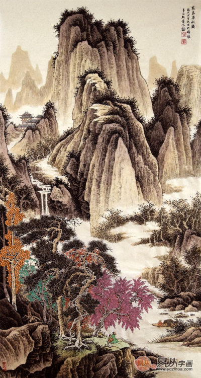 玄關裝飾掛什么畫？許吉爾手繪山水打造藝術家居！