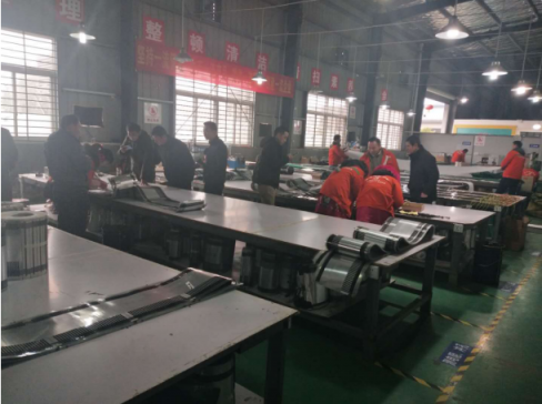 陜西延安藍(lán)衛(wèi)科技考察團(tuán)赴暖季地暖工廠總部考察