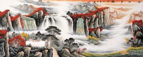 辦公室掛什么山水畫好？宋唐手繪國畫打造風(fēng)水順暢財(cái)運(yùn)旺！