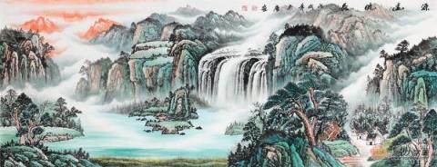 辦公室掛什么山水畫好？宋唐手繪國畫打造風(fēng)水順暢財(cái)運(yùn)旺！