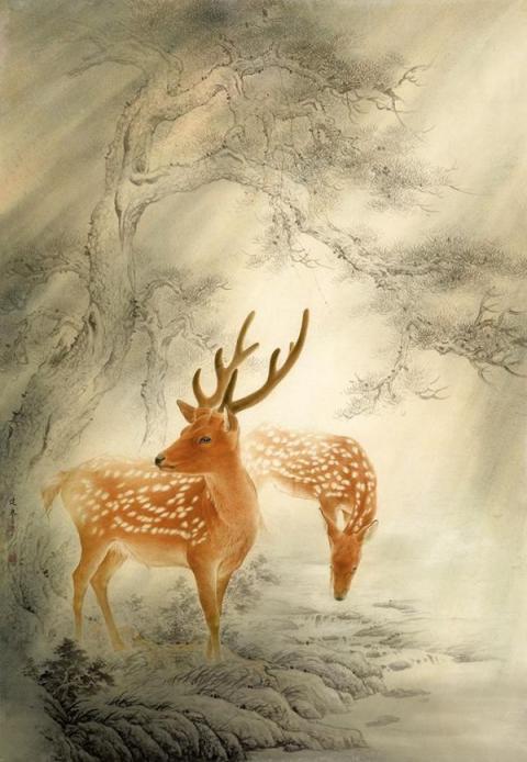原生態(tài)藝術佳作，畫家藍健康國畫賞析