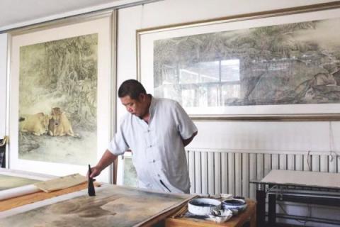 原生態(tài)藝術佳作，畫家藍健康國畫賞析
