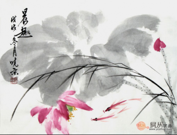 文雅的書(shū)房裝飾掛畫(huà)，精品水墨寫(xiě)意花鳥(niǎo)畫(huà)作品