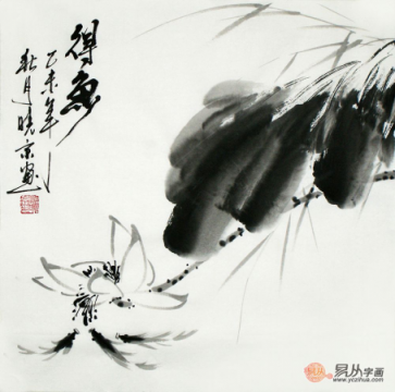 文雅的書(shū)房裝飾掛畫(huà)，精品水墨寫(xiě)意花鳥(niǎo)畫(huà)作品