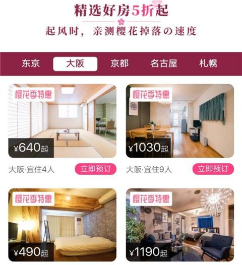 又到賞櫻季！芝麻信用攜手小豬?日本民宿5折起?還可以免押金！