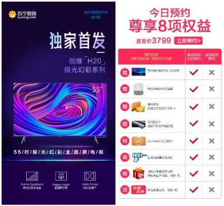 超新星計劃實力種草 創(chuàng)維極光電視H2O蘇寧將開售