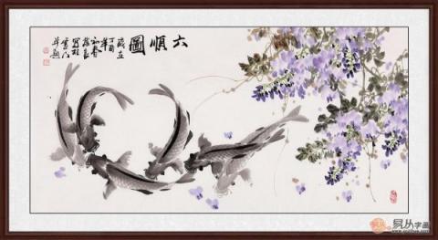 五款經(jīng)典的客廳掛畫，吉祥花鳥畫裝飾韻味十足
