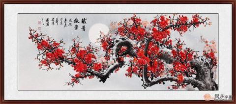五款經(jīng)典的客廳掛畫，吉祥花鳥畫裝飾韻味十足