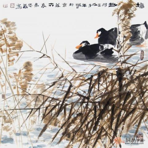 賞中美協(xié)畫家忠義的花鳥畫，野趣十足！