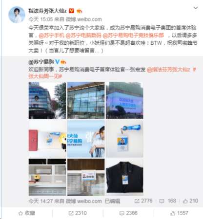 王者榮耀張大仙入職蘇寧，成為消費(fèi)電子首席體驗(yàn)官