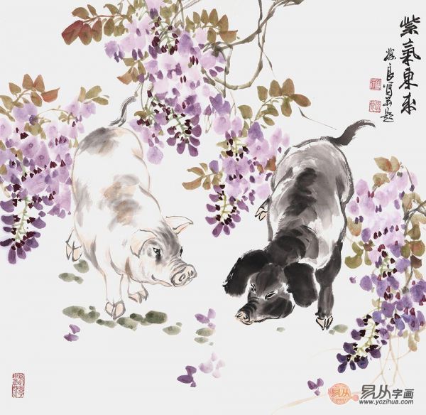 家里客廳掛的字畫 富貴命就掛紫氣東來(lái)圖