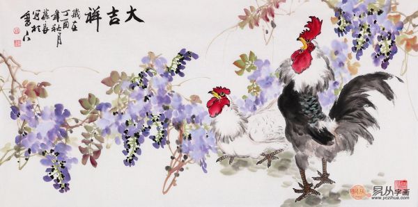 家里客廳掛的字畫 富貴命就掛紫氣東來(lái)圖