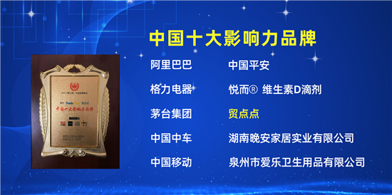 中國(guó)十大影響力品牌揭曉 貿(mào)點(diǎn)點(diǎn)強(qiáng)勢(shì)入榜