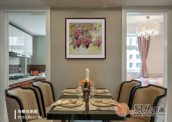 不知道餐廳里掛什么畫好，看看這些小品花鳥畫美不美