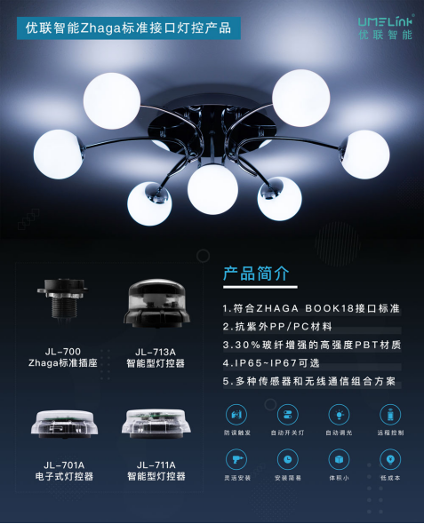首批ZHAGA接口燈控器發(fā)布，優(yōu)聯(lián)智能推動(dòng)智能互聯(lián)標(biāo)準(zhǔn)化未來