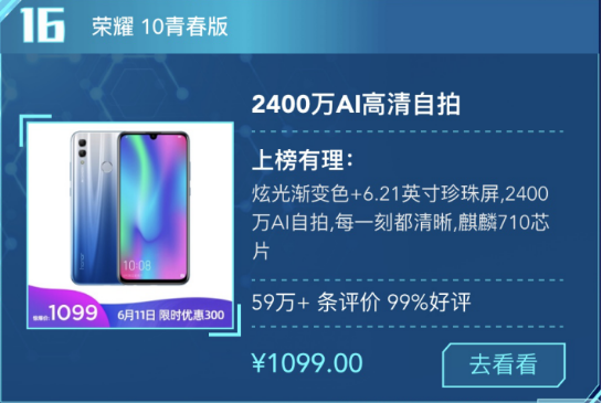 榮耀10青春版如今價(jià)格太便宜，僅售1099元起。網(wǎng)友：買太早！