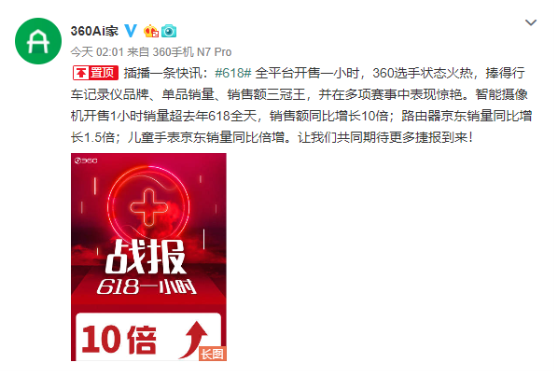 618戰(zhàn)報(bào)出爐：360IoT全線(xiàn)銷(xiāo)量橫掃智能硬件市場(chǎng)