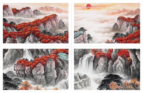 畫家宋唐《萬(wàn)山紅遍》賞析：生意旺、事業(yè)順、招財(cái)聚寶