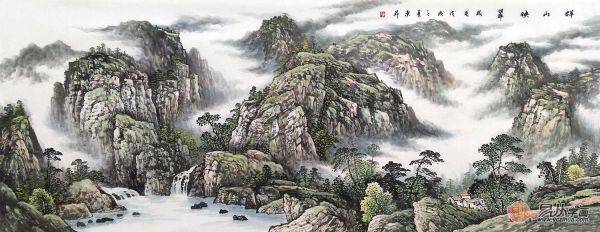 當代名家趙洪霞先生筆下的中國山水畫作品鑒賞