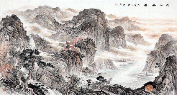 當代名家趙洪霞先生筆下的中國山水畫作品鑒賞
