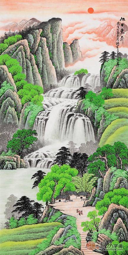玄關(guān)掛什么裝飾畫好，名家手繪山水畫風(fēng)水好品為佳