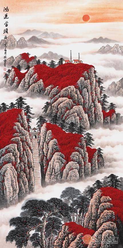 玄關(guān)掛什么裝飾畫好，名家手繪山水畫風(fēng)水好品為佳