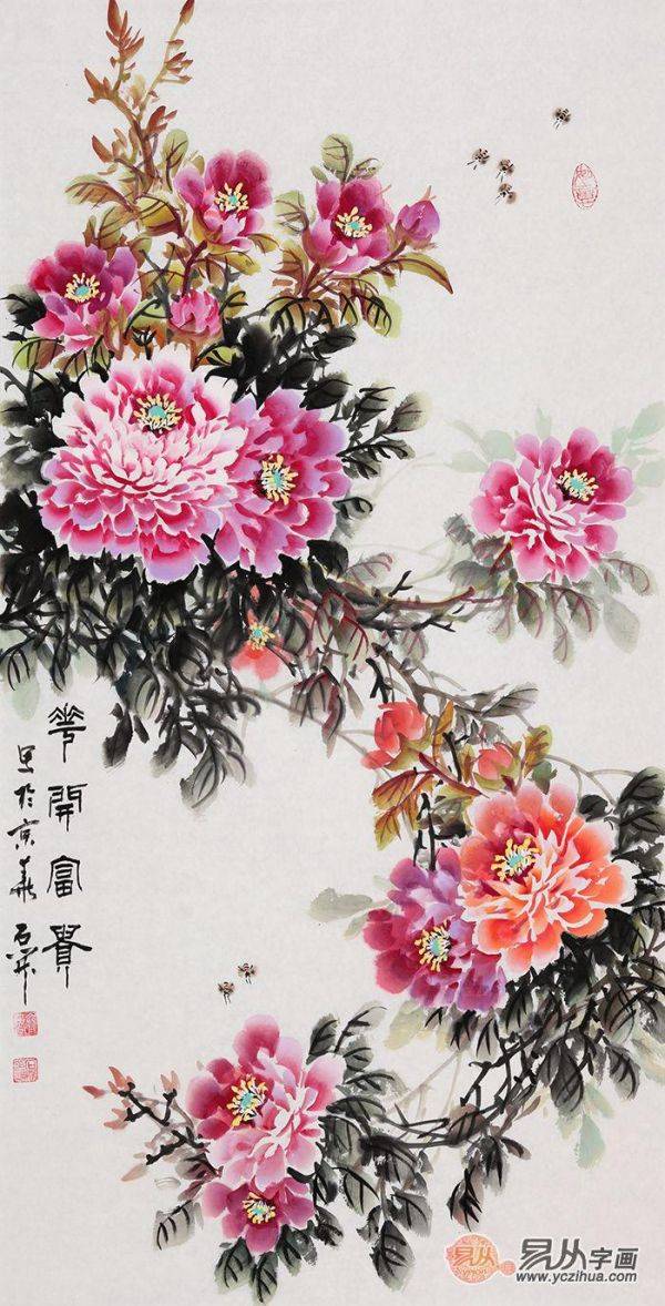 適合玄關(guān)的裝飾畫，這5款吉祥花鳥畫，顏值風(fēng)水兩相宜
