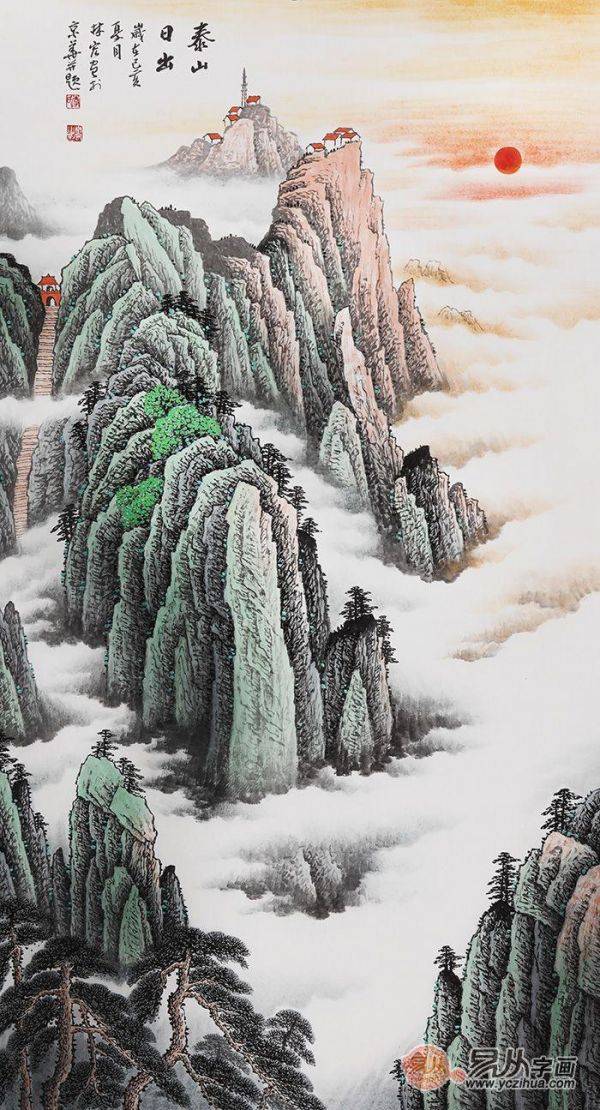 進(jìn)門玄關(guān)掛什么畫好？名家手繪山水畫裝飾、風(fēng)水都有了