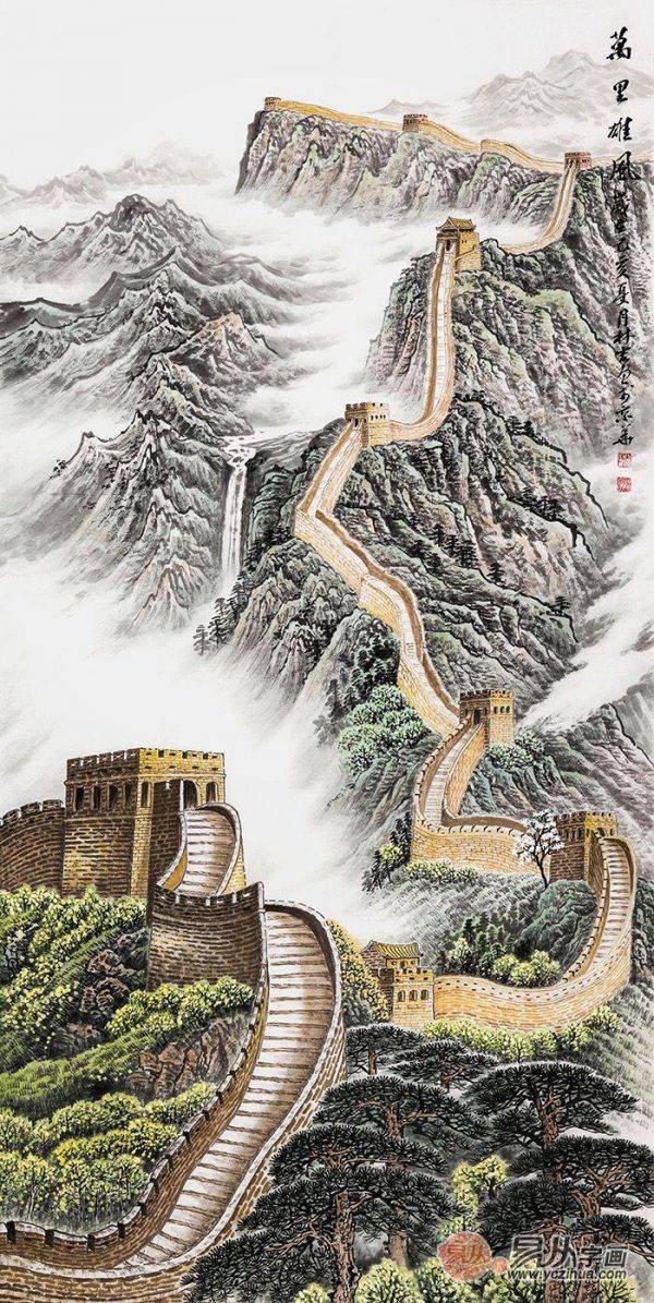 進(jìn)門玄關(guān)掛什么畫好？名家手繪山水畫裝飾、風(fēng)水都有了