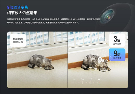 9 倍混合變焦、360°全景視野，守護(hù)愛(ài)寵它最行！
