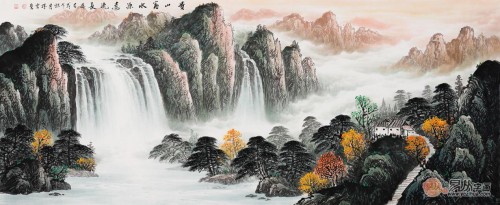 客廳沙發(fā)背景墻掛什么畫好？名家山水畫有品位更有韻味