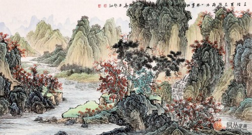 客廳沙發(fā)背景墻掛什么畫好？名家山水畫有品位更有韻味