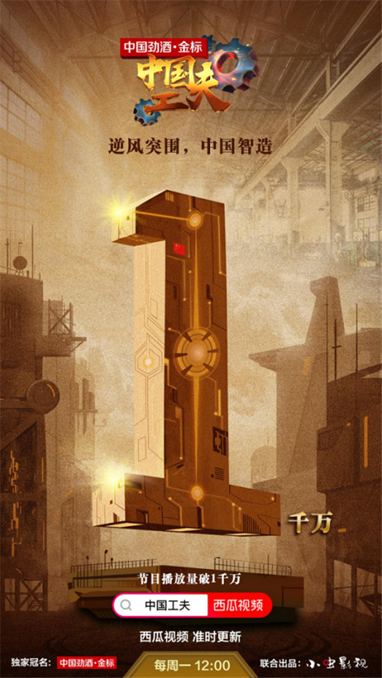 西瓜視頻《中國工夫》播放量破千萬，致敬中國工程師收獲千萬感動(dòng)