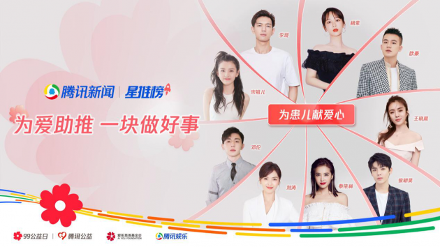 追星也能做公益！騰訊新聞星推榜，攜9位明星與粉絲一起解鎖450萬(wàn)捐款
