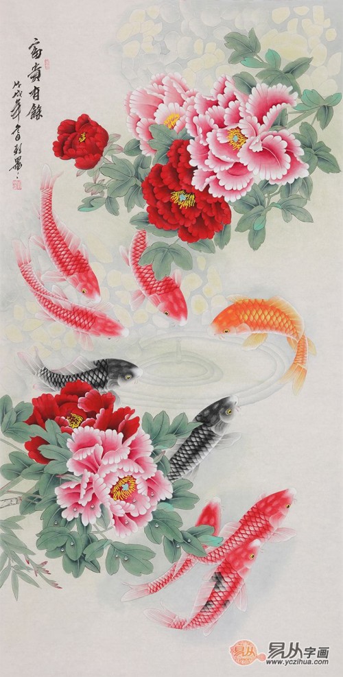 開(kāi)門玄關(guān)處掛什么畫最吉祥，這三款吉祥花鳥畫拔得頭手