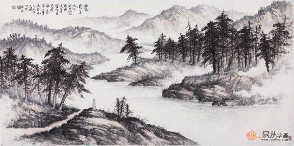 有時(shí)，一人獨(dú)坐也非寂寞，靜坐品賞吳大愷寫(xiě)意山水