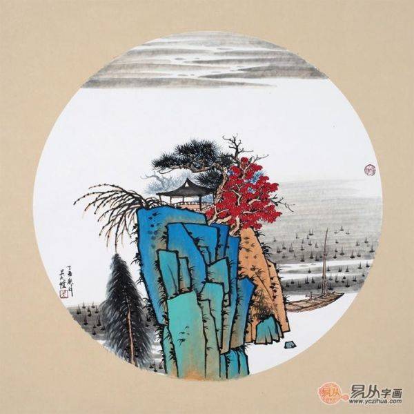 有時(shí)，一人獨(dú)坐也非寂寞，靜坐品賞吳大愷寫(xiě)意山水