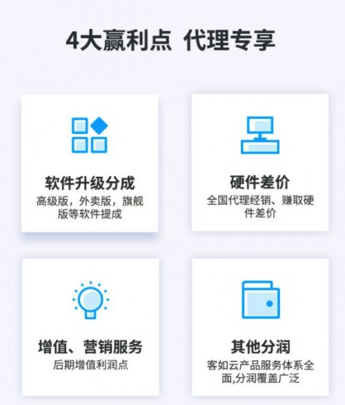 代理商專享四大盈利優(yōu)勢(shì)，客如云誠(chéng)招合作伙伴！