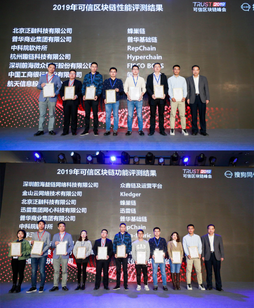2019可信區(qū)塊鏈功能性能評測結(jié)果公布，泛融科技再獲高價值案例獎