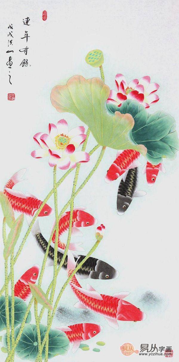 進(jìn)門玄關(guān)裝飾畫掛什么好，易從網(wǎng)力薦的這些豎幅花鳥畫最合適