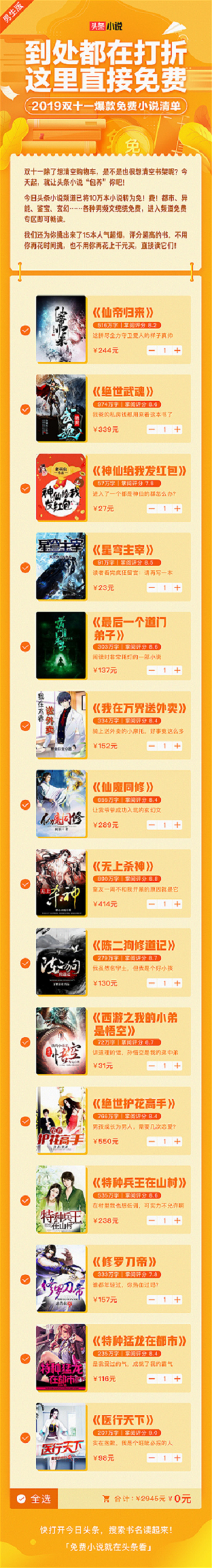 上今日頭條，10 萬(wàn)本超高人氣小說(shuō)免費(fèi)看到大結(jié)局