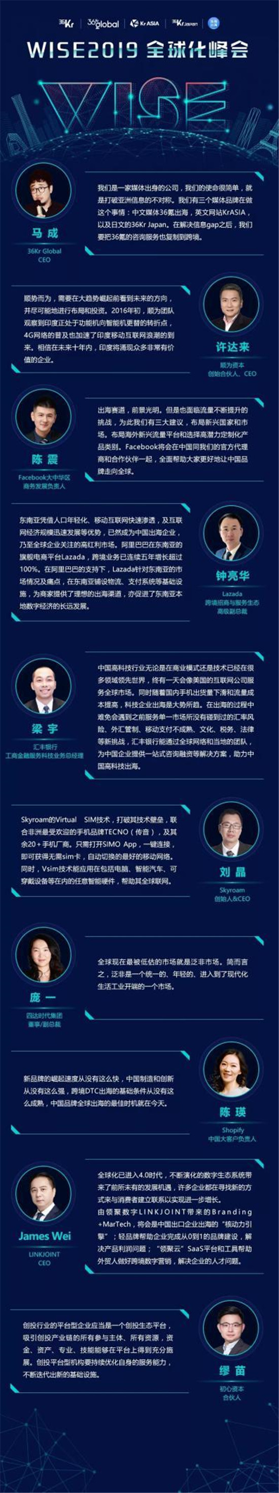 全球化浪潮下，中國企業(yè)出海的機遇與挑戰(zhàn)丨WISE2019全球化峰會