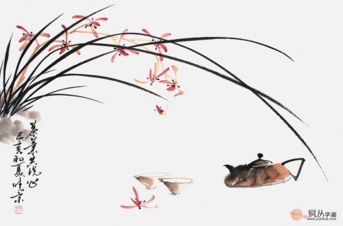 茶樓適合什么掛畫？古典古韻花鳥畫，賞畫品茶環(huán)境佳