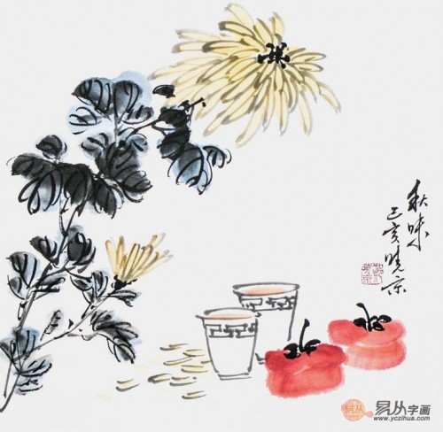 茶樓適合什么掛畫？古典古韻花鳥畫，賞畫品茶環(huán)境佳