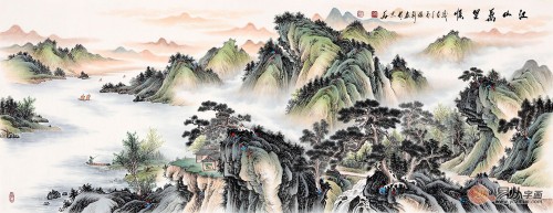 山水畫美輪美奐 用作收藏價(jià)值極高！
