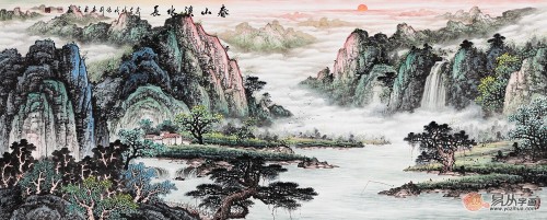 山水畫美輪美奐 用作收藏價(jià)值極高！