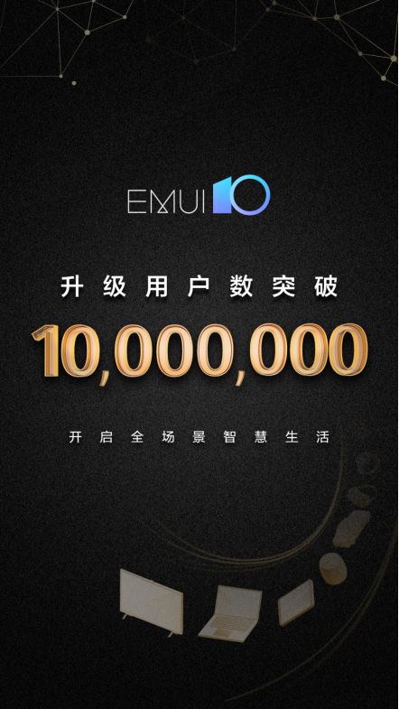 EMUI10升級用戶突破千萬啦，用戶口碑爆棚，使用流暢度提升顯著
