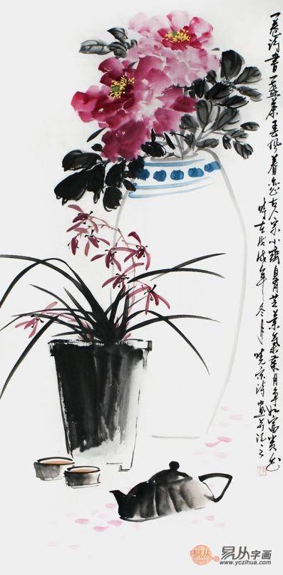 客廳沙發(fā)后掛什么畫(huà)？鄭曉京手繪吉祥花鳥(niǎo)畫(huà)，讓家溫暖吉祥